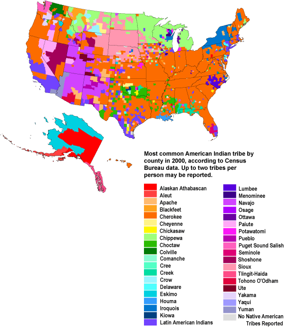 Native american printable map DUŠAN ČECH